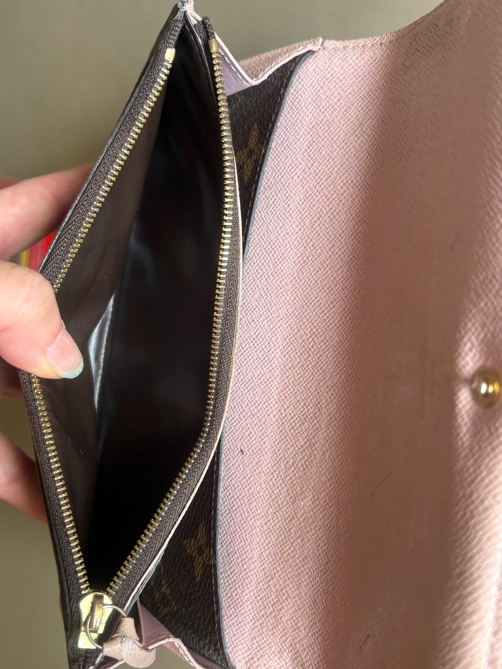 Auth Louis Vuitton Emilie Wallet Rose Ballerine - Picture 6 of 13